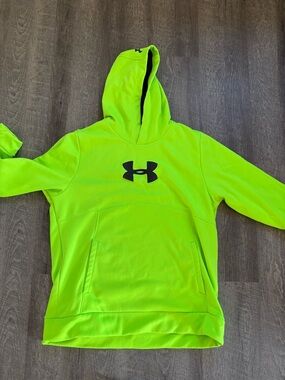 Under Armour Storm Green Hooded Pullover Hoodie men size large used